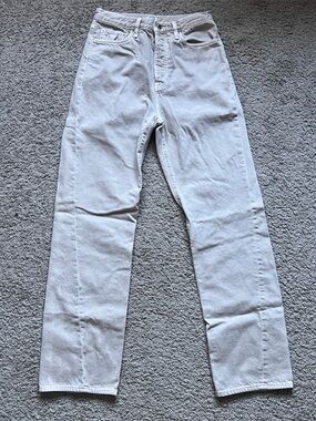 $400 TOTEME Twisted seam denim full length smoke grey size 26/32